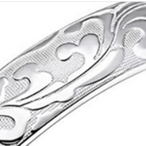 Sterling Silver Bangle Bracelet 925 Sterling Silver Bracelet Bangle Adjustable - Picture 3 of 9